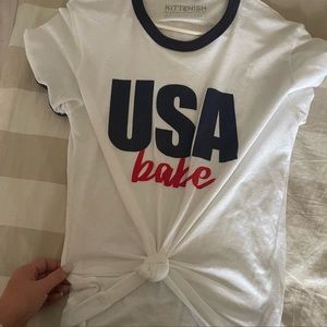 USA BABE kittenish t shirt